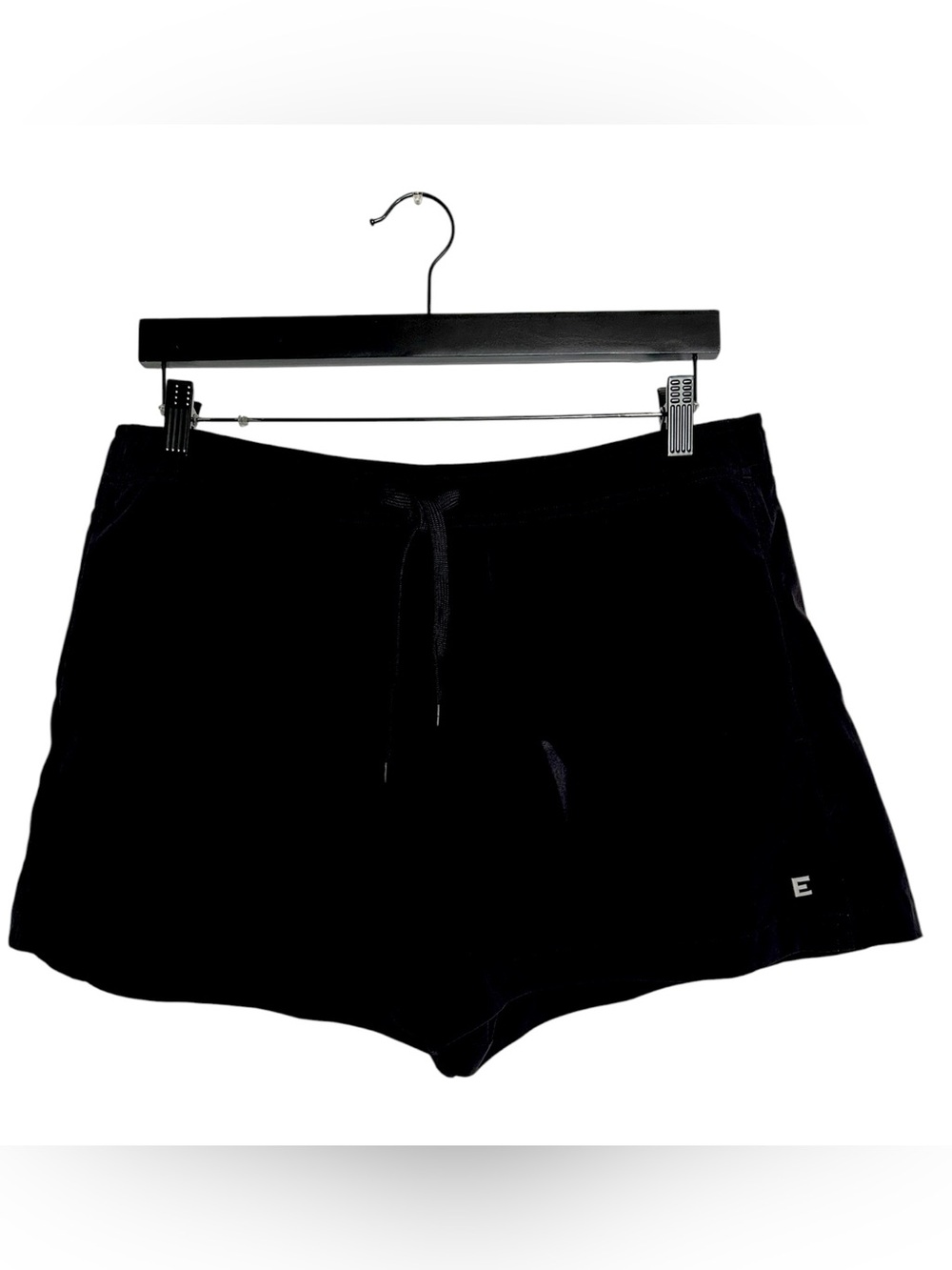 Everlane Women’s Drawstring Waist Perform Rec Short Black SZ XL
